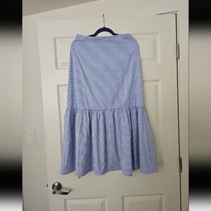 Francesca's Collections Blue Striped Maxi Skirt